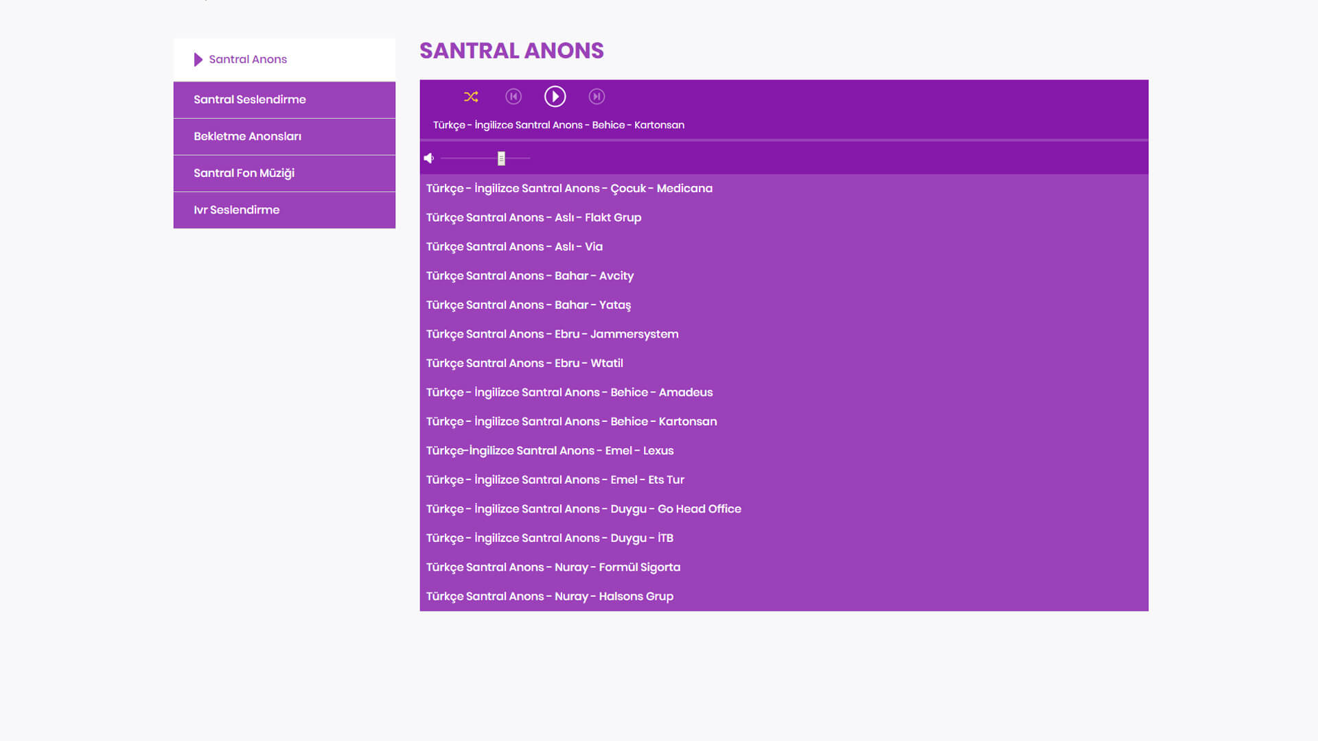Santral Anons web sitesi arayüz 2