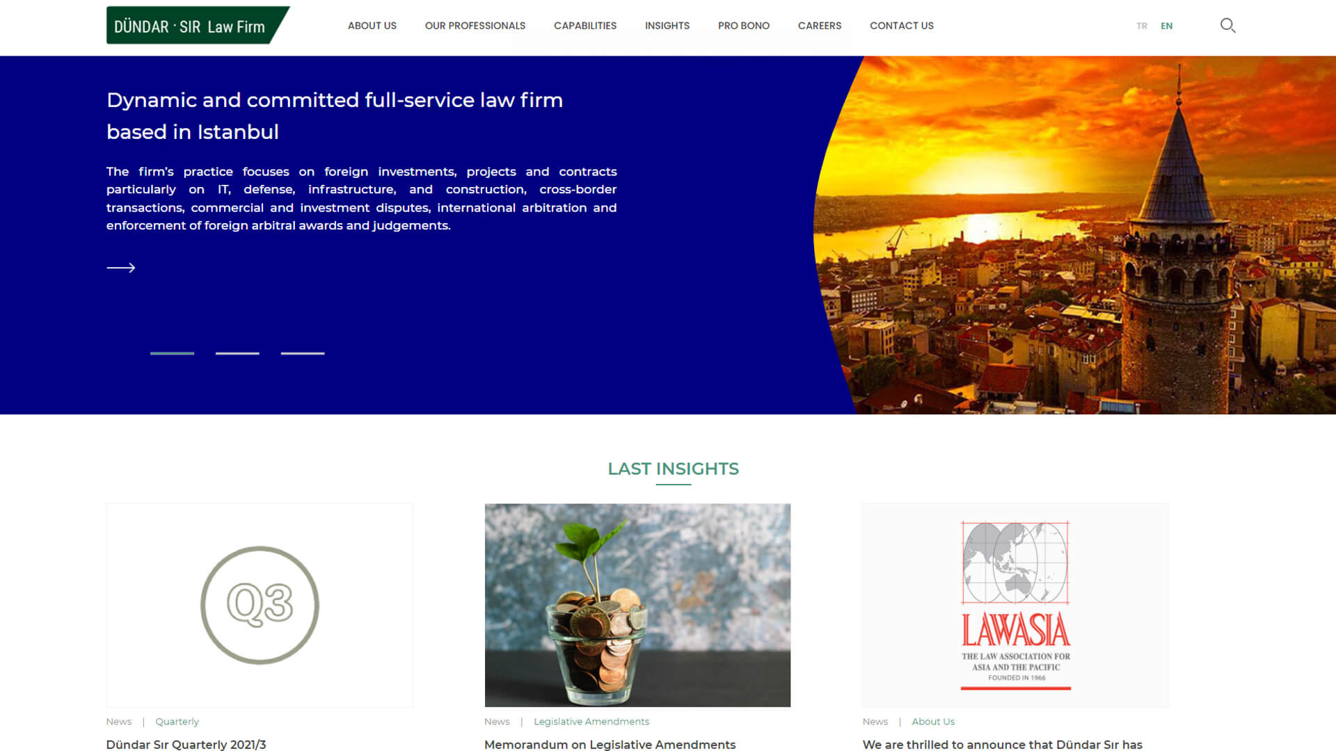Hukuk Bürosu Web Sitesi Anasayfa Tasarımı