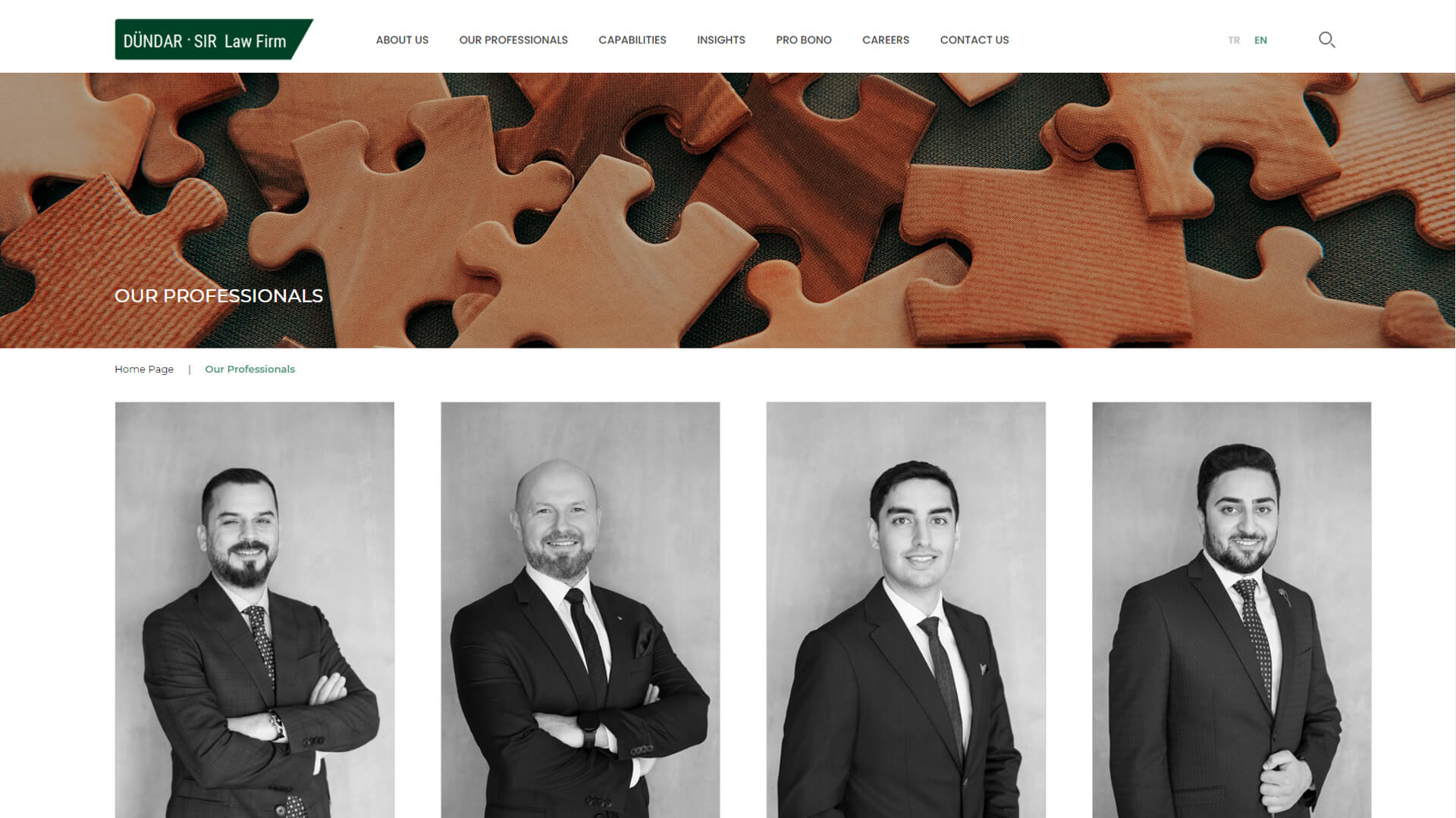 Hukuk Bürosu Web Sitesi Ekibimiz Sayfası Tasarımı