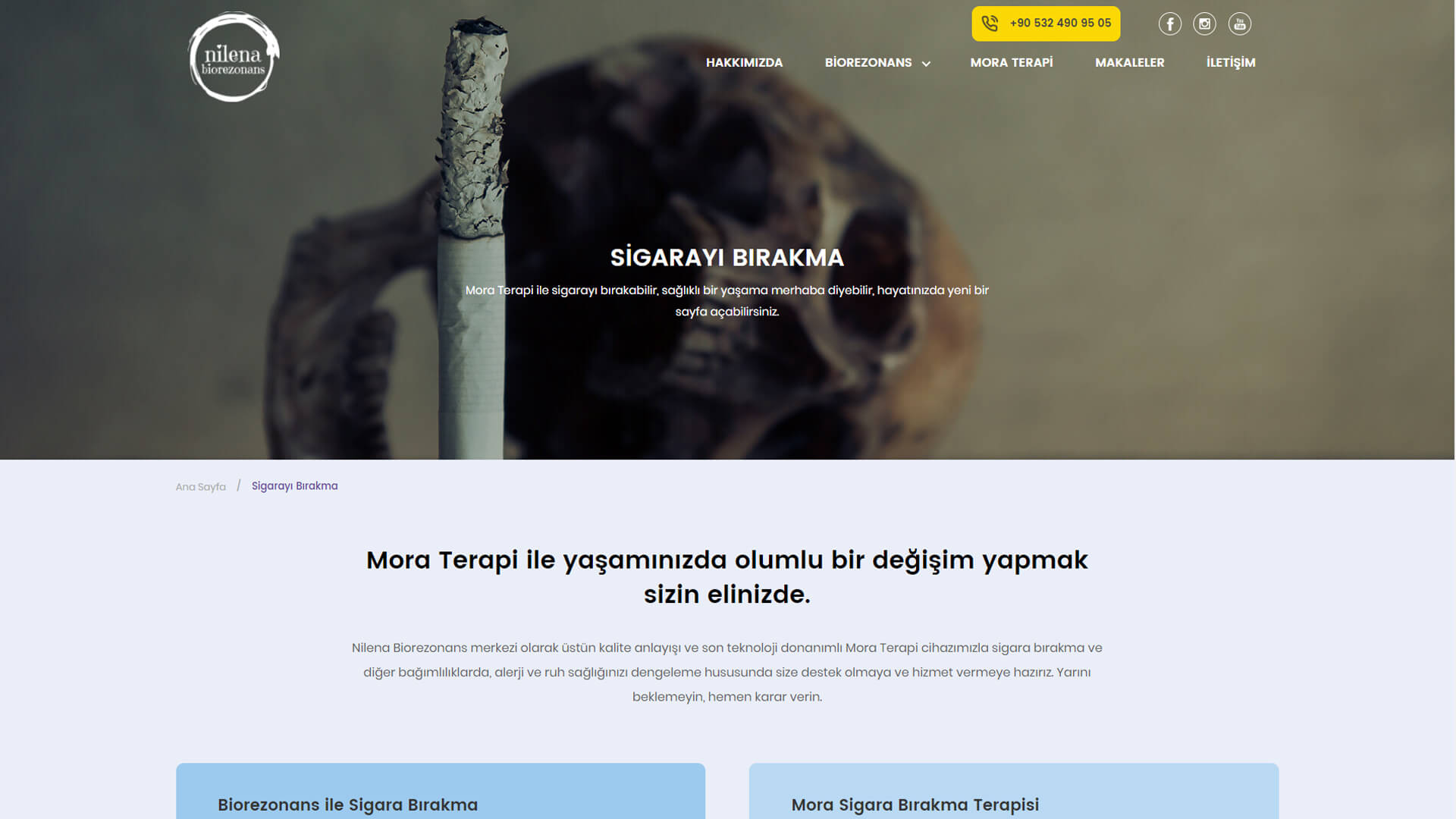 Nilena Biorezonans Web Sitesi Sigara Bırakma Sayfası