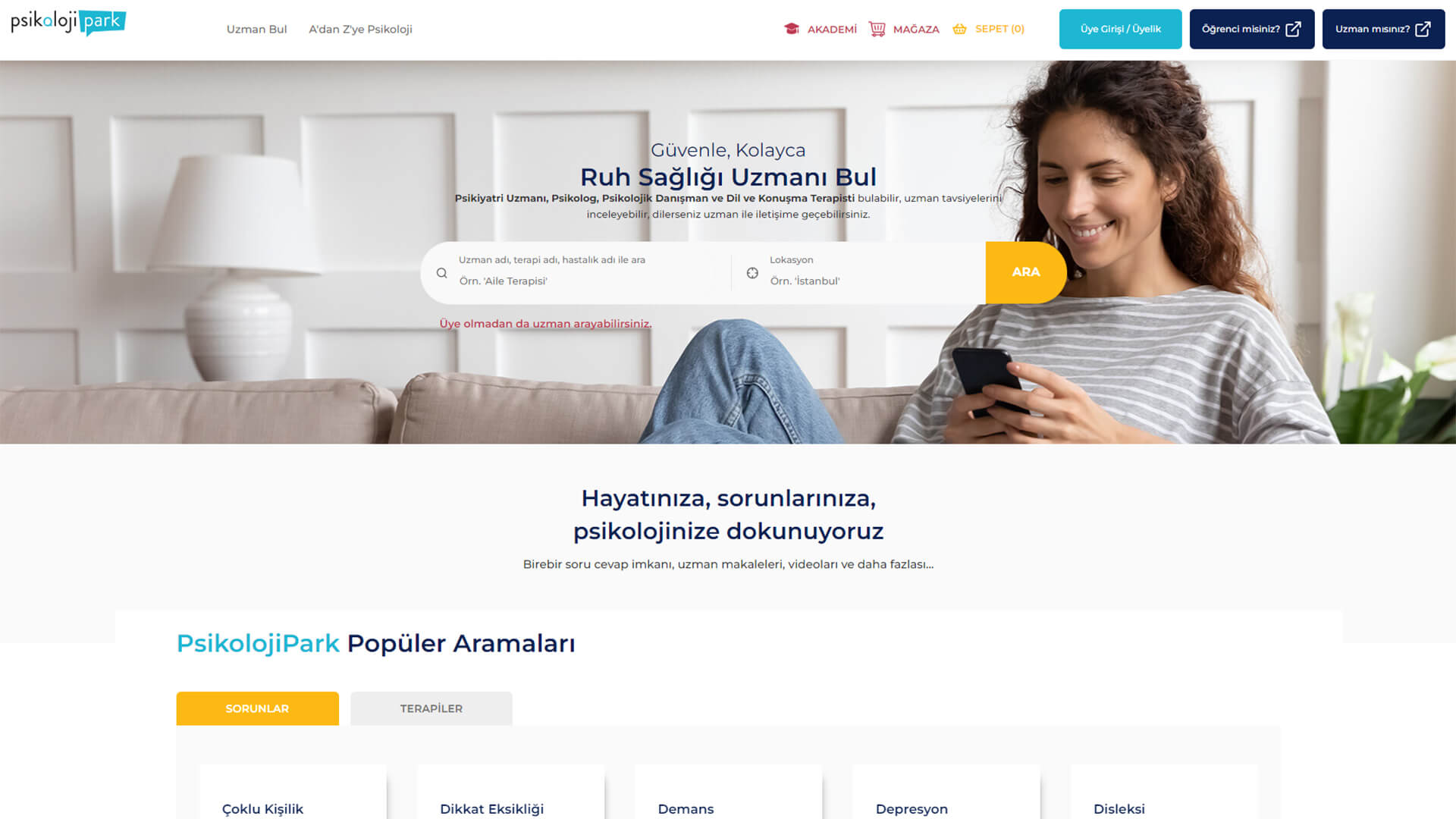 Web sitesi anasayfa tasarımı