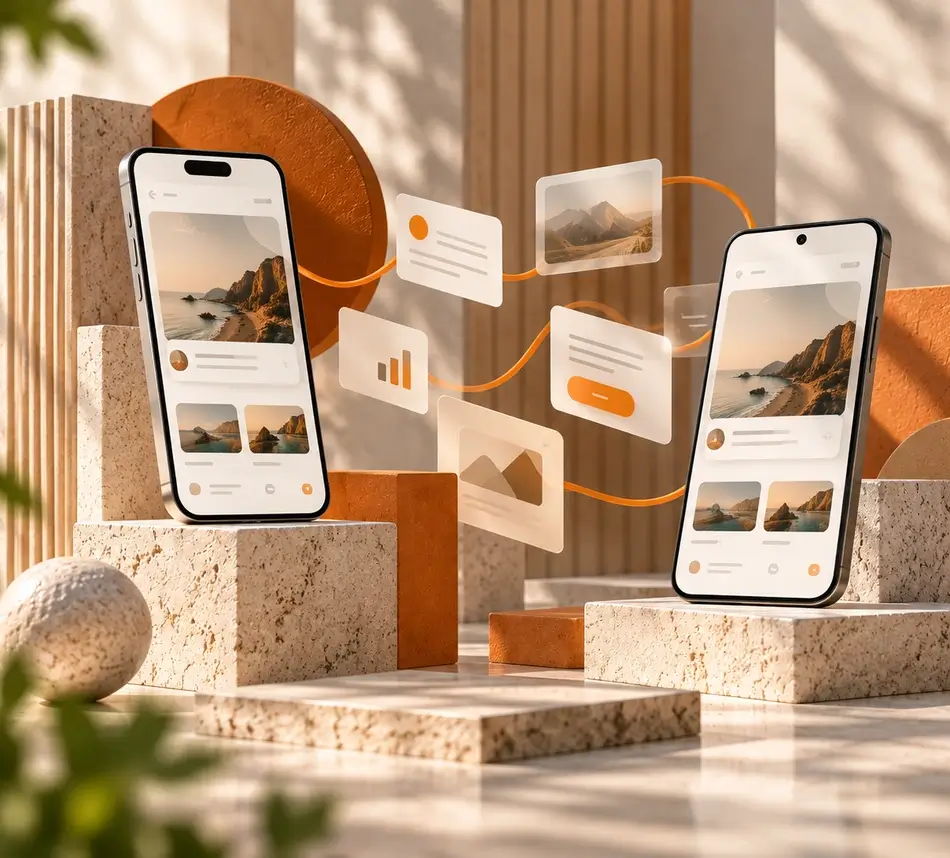iOS ve Android platformlarında çalışan ortak mobil uygulama deneyimi