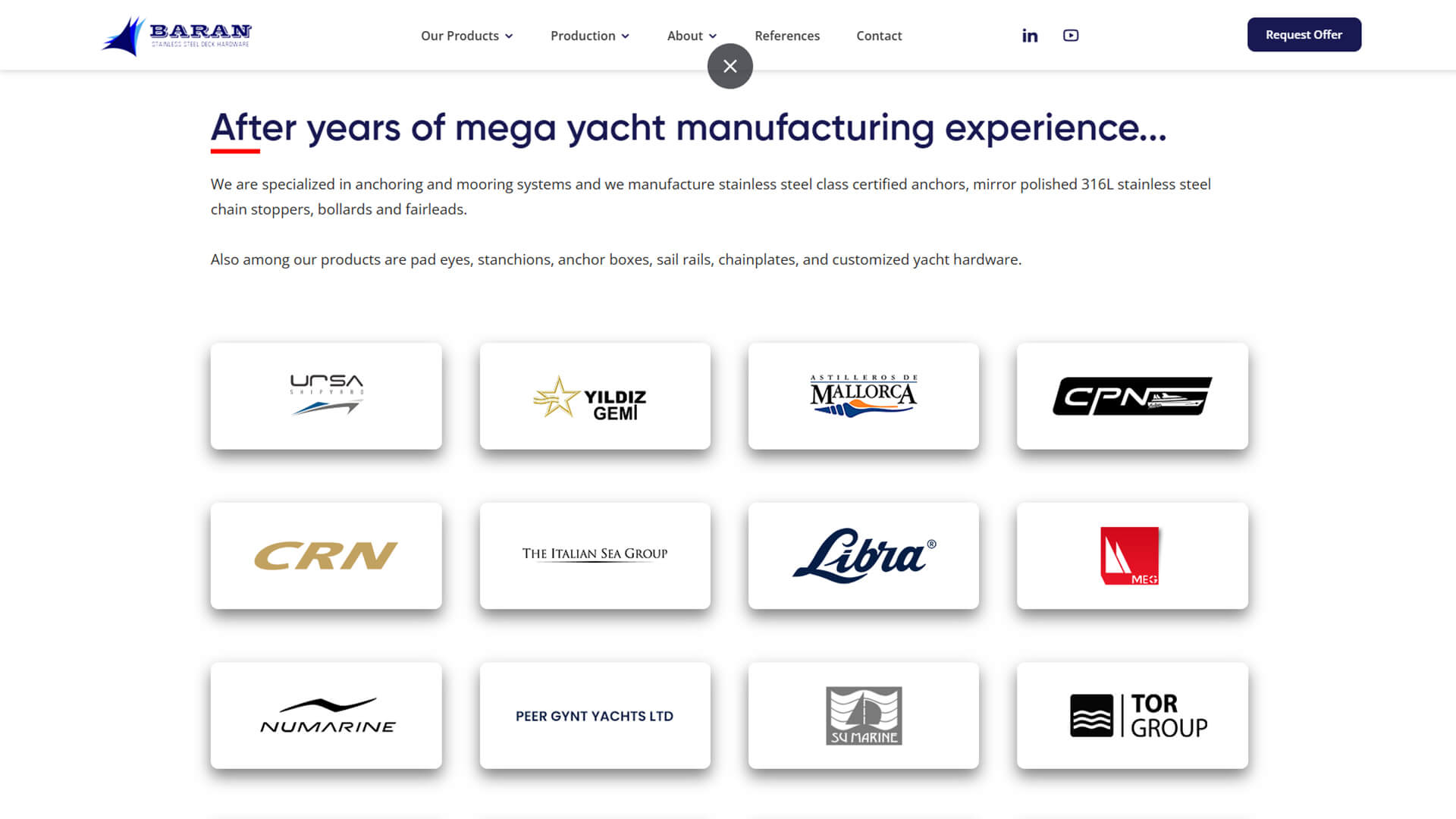 Referanslar sayfası tasarımı