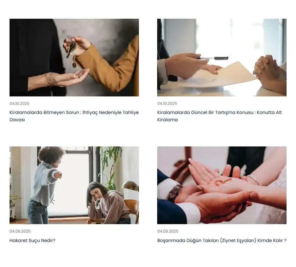 Yönetilebilir hukuk web sitesi yazılım altyapısı ve blog sayfası tasarımı