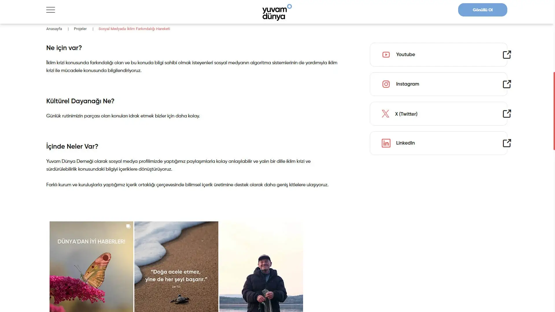 Proje Sayfası Tasarımı